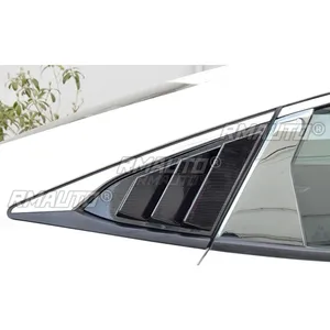 Civic Rear Quarter <b>Panel</b> <b>Window</b> Carbon Fiber Look <b>Window</b> Shutter Cover Trim for Honda Civic 10th Gen 2016-2020 Car Accessories - Product Image 2