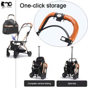 Muestra Gratuita, Carrito para Mascotas Plegable con una Mano, Transpirable y Visible, Transportín para Perros y Gatos para Paseos y Viajes al Aire Libre - Product Image 2