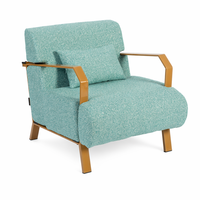 Fauteuil lounge rembourré VANBOW Home Accent avec structure en bois et coussin moelleux pour salon, fauteuil de lecture pour chambre à coucher