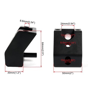 Almohadilla para aumentar la altura del asiento del coche, para Toyota Tacoma 05-22 4Runner, aleación de aluminio, negro, BAG093 - Product Image 2