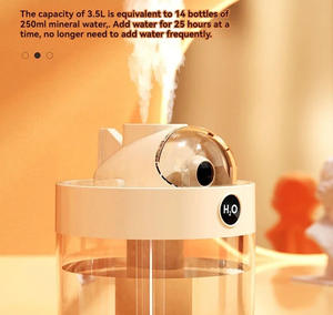 Humidificador Portátil Pequeño de 3.5L con Doble Pulverización, Diseño Creativo de Módulo Espacial, Niebla Intensa para Hogar, Dormitorio, Oficina, Escritorio - Product Image 6