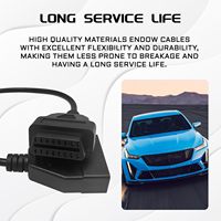 Cable de escáner OBD 1, adaptador de enchufe de 12 pines a OBD II de 16 pines para aplicaciones electrónicas de automóviles y máquinas