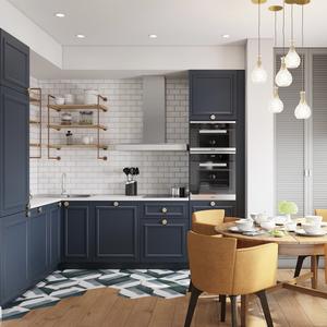 Juego completo personalizado de gabinetes de cocina modernos de madera maciza blanca u otros colores con fácil instalación - Product Image 3