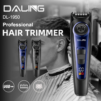 Tondeuse à cheveux DALING DL-1950 avec écran LED, recharge USB, réglage de la lame à 10 vitesses, moteur haute puissance avec forte puissance de coupe