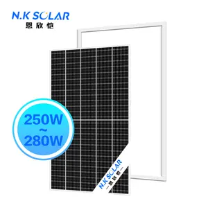 China Solar Supplier 120 cells 250W PV Module PERC Mono Crystalline Half Cell Solar panel