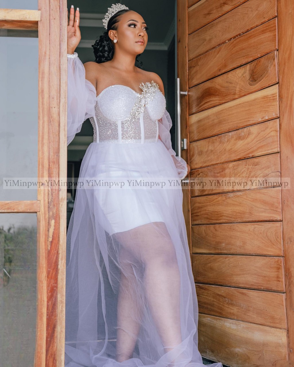 Nigeria Wedding Dresses Bride Robes Sweet Heart Long Latern Sleeve See  Through Beading Rhinestone Bridal Shower Dress Customized| Alibaba.com