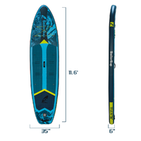 Planche de SUP gonflable de haute qualité, polyvalente, portable, personnalisable, bleu turquoise, pour les sports nautiques