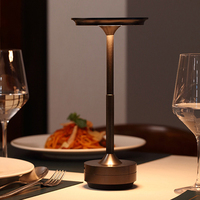 Lampe de table LED rechargeable en alliage d'aluminium de qualité supérieure, design soucoupe volante, avec interrupteur tactile, pour chambre, bar et extérieur