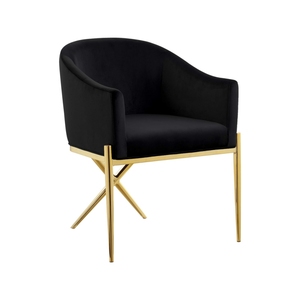 <strong>Velvet</strong> Modern Dining Room <strong>UK</strong> Style Cheap Price Dining <strong>Chair</strong> with Black Legs - Product Image 2