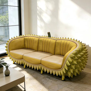 Divano Letto a Forma di Durian di Alta Qualità, Stile Esotico, Cuscino Morbido, Seduta Decorativa Ispirata al Tropico per Caffè e Studi a Tema - Product Image 5