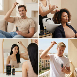 Sérum Capilar Vegetariano <span class=keywords><strong>Herbal</strong></span> Caseiro da Nossa Marca, Óleo de Crescimento Capilar de Rícino e Alecrim, Líquido Natural Puro para Crescimento Capilar - Product Image 6