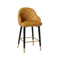 Tabouret de bar moderne, fabrication en usine, OEM ODM, pieds en titane noir, chaise de comptoir pour café, hôtel, restaurant