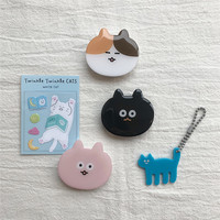 Nedeins-support télescopique pliable pour téléphone, en acrylique époxy, avec poignées de téléphone, chats mignons, dessin animé, pliable
