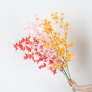 Fabricación de China, ramo de flores decorativas para bodas, tallo largo, orquídea Oncidium de seda Artificial - Product Image 4