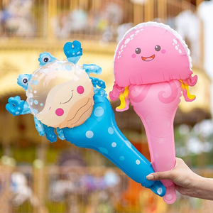 Palloncino in Foil a Forma di Animale Cartone Animato con Bastoncino Sonoro, Rana, Granchio, Medusa - Giocattolo Promozionale per Bambini, Gadget da Mercato Notturno, Vendita all'Ingrosso - Product Image 1
