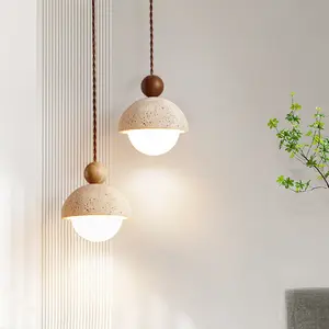 D2113 G9 lampu gantung dekoratif Travertine pabrik Zhongshan grosir lampu rumah Nordic kustom pencahayaan