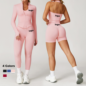 Abbigliamento sportivo sportivo da palestra aderente personalizzato di alta qualità per Yoga abbigliamento sportivo da donna - Product Image 1
