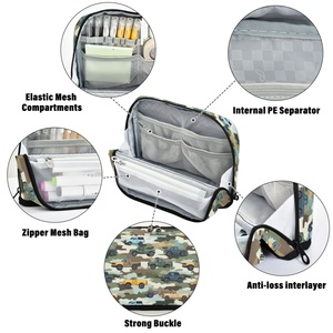 Trousse à crayons grande capacité camouflage motif camion, étui à fermeture éclair vertical pour garçons, idéale pour la rentrée scolaire - Product Image 5