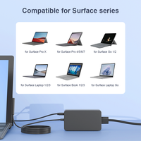 Chargeur Microsoft Surface 65W 15V 4A, connecteur magnétique Surface, alimentation de remplacement pour ordinateur portable Surface Pro