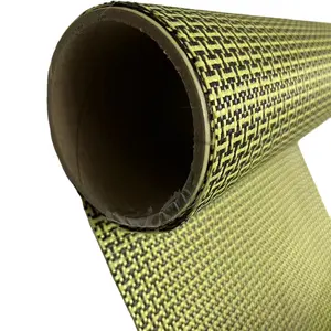 Carbon Fiber/Yellow Kevlar Fabric Dogbone (I/H) Weave 3K 127cm 5.96Oz/202Gsm