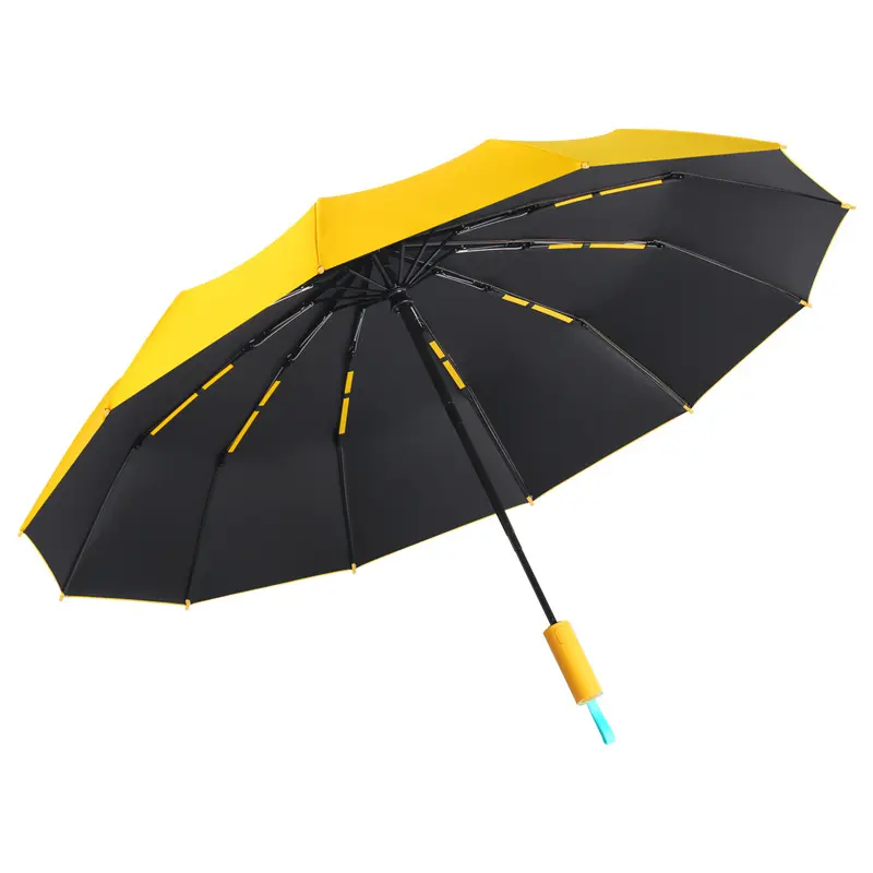 72 뼈 색상 대비 완전 자동 맑은 우산, 대형, 자외선 차단, 튼튼하고 바람에 강한 우산