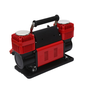 Compresor de Aire Portátil de Doble Cilindro para Neumáticos de Auto, Bomba Metálica de Alta Potencia para Camioneta, SUV, Sedán, con Manguera Amarilla - Product Image 3