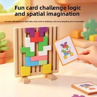 Permainan Puzzle Balok Kayu Anak-Anak-40 Potong Mainan Edukatif untuk Usia 4-6 Tahun Tema Hewan Alam Melatih Berpikir Logis dan Mental