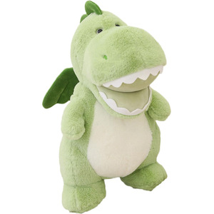 7547 Adorable Chubby peluche sonrisa Dragón Verde juguetes abrazable Animal muñecas dibujos animados Plushie regalos de cumpleaños para niños Plushie Dragon - Product Image 1