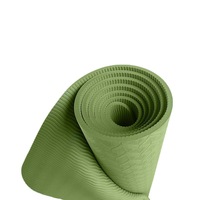Tapis de yoga TPE personnalisé en gros, simple couche, épaissi, élargi, allongé, 183 cm, forme rectangulaire, non toxique, sans odeur, antidérapant