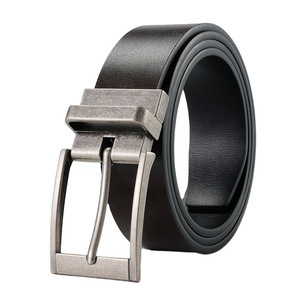 Klasik çift taraflı dönebilir geri dönüşümlü adam kemerleri Pin toka özel hakiki deri kemer erkekler için - Product Image 4