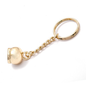 Car Keychain Zinc Alloy Light Gold Plated A4016 Crown <b>Clock</b> Part - Product Image 3