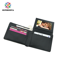 Portefeuille homme pliable vierge pour sublimation, personnalisez votre propre porte-monnaie et porte-cartes pour homme, portefeuille fin en cuir imprimé sur mesure