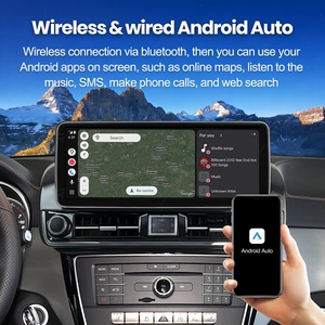 Pantalla para coche Rhythm de 12.6 pulgadas con Linux, Apple CarPlay, Android Auto, USB, BT, salida Aux para Benz GLE-Class 2015-2019 NTG 5.0 - Product Image 4