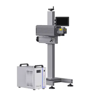 Trực tuyến tia laser máy in máy Thời hạn sử dụng mã hàng loạt in ấn đánh dấu máy cho thực phẩm đóng gói túi Máy in laser