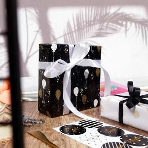 Alta calidad al por mayor 80g papel de Arte de Navidad tejido 43*300cm regalo de lujo personalizado cumpleaños embalaje rollo de papel de regalo - Product Image 4