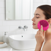 Brosse nettoyante électrique pour le visage et le corps en silicone imperméable à usage domestique, technologie de vibration sonique, nettoyage en profondeur, élimination des peaux mortes