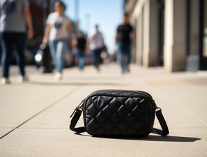 Borsa a Tracolla Imbottita da Donna con Chiusura a Zip e Motivo a Rombi per Tutte le Stagioni - Product Image 2