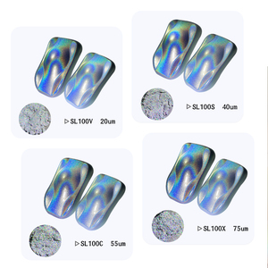 Polvo Holográfico Iridiscente, Pigmento Arcoíris, Polvo de Pigmento Plateado Cromado para Pintura de Automóviles - Product Image 3