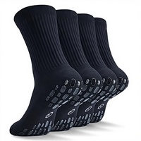 Chaussettes de sport épaisses antidérapantes, respirantes, absorbant la transpiration, résistantes à l'usure, hautement élastiques, confortables, douces, antichoc, chaussettes noires personnalisées
