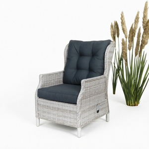 Divano Reclinabile da Esterno in PE Wicker con Struttura in Alluminio e Cuscino per Hotel, Cortili e Agriturismi - Product Image 1