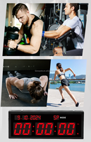 Minuteur de fitness LED, compte à rebours, alarme par intervalles, horloge multifonctionnelle avec télécommande pour l'entraînement de boxe