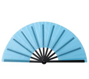 Grand ventilateur à claquer 13 pouces Poignée noire Sublimation Blanks Fan 33CM Polyester Plastique Tissu Pliant Clacking Hand Fan NP7248 - Product Image 2