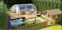 Nouvelle conception de dôme transparent imperméable, maison bulle transparente, tente igloo en polycarbonate