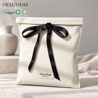 Sac de recyclage, pochette en toile de coton recyclable, logo personnalisé, ruban de fermeture, sacs cadeaux pour vêtements, chaussures, sous-vêtements, emballage