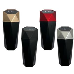 Poubelle de voiture ABS avec couvercle, poubelle de voiture portable, poubelle de voiture design diamant, poubelle avec service personnalisé - Product Image 3