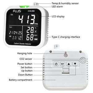 Volume Ajustável para Alertas Detector De Dióxido De Carbono Dispositivos De Monitoramento De Ar Detector De Gás Combustível - Product Image 4