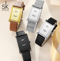 Nouvelle montre de luxe carrée à quartz, mouvement japonais, pour femme, bracelet rectangulaire en alliage, prête à être expédiée