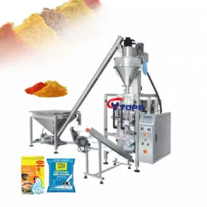 1qt 2qt 4qt Spice Powder Auger Packer Machine Back Center Seal Punched Bags Former Automatic Packaging Equipment With Feeder