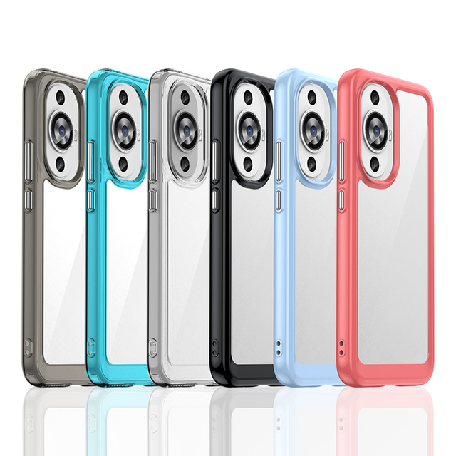 Colorful Transparent Phone Case Hard Acrylic Mobile Cover Case for Huawei P60 Mate X3 X5 60 rs Nova 12 Lite