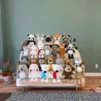 Production de Peluches Personnalisées Lion Renard Raton Laveur Girafe Éléphant Ours Panda Tigre en Coton PP Cadeau de Noël